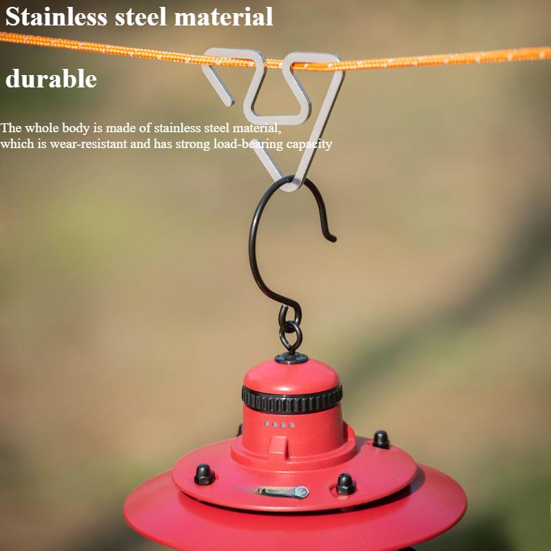 3pcs Outdoor Stainless Steel Hooks Are Not Easy To Slide Ultra Light Multifunctional Lightweight Camping Accessories and Tools