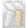 Cute insulated water cups with 700ml straws for chilled drinking, 4-pack, reusable acrylic material, includes lid and straw.