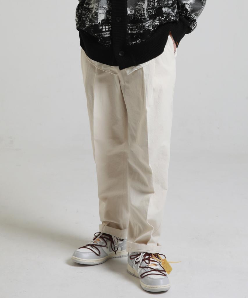 STAGE NAME Washed Tapered Wide Pants_Cream