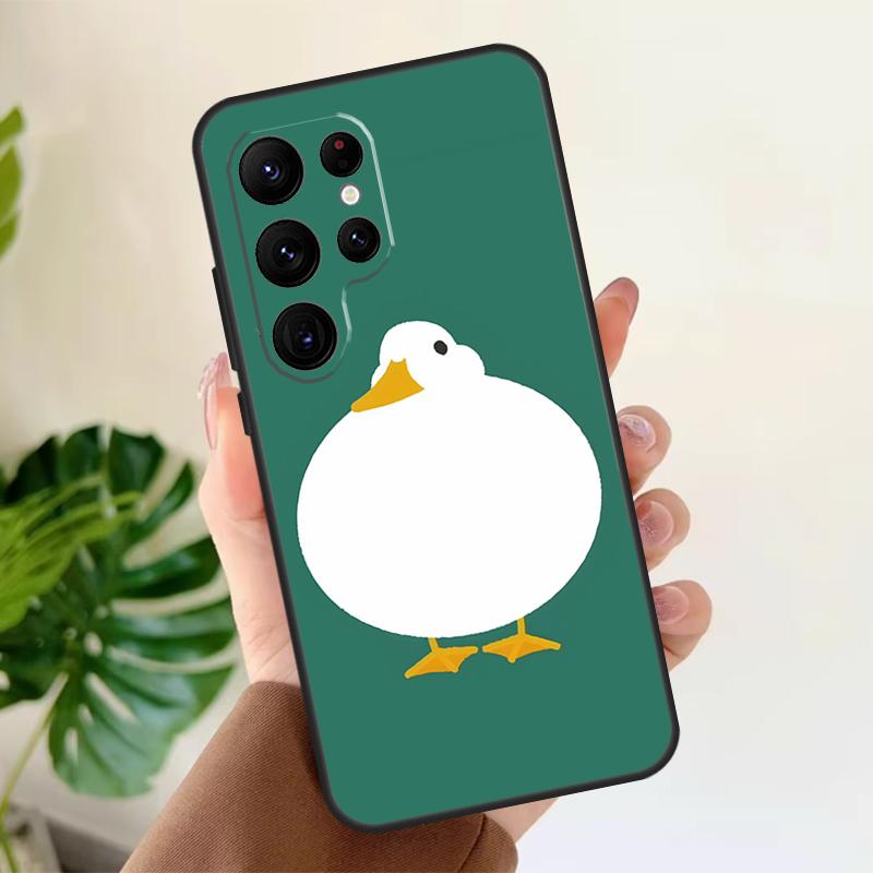 Мультяшная Утка Нож Мягкий Чехол Для Samsung Galaxy S25 Ultra S21 S22 S23 S24 Plus S9 S10 S20 FE S24 FE Чехол Для Телефона