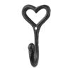 1/5PCS Home Decor Vintage Wall Mounted Cast Iron Coat Hooks Key Holder Heart Shape
