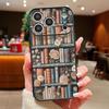 Винтажный чехол с цветочным принтом для iPhone 17 18 Pro Max Магнитный для Magsafe Гибридный чехол с ощущением кожи для iPhone 16 15 14 13 Pro Max