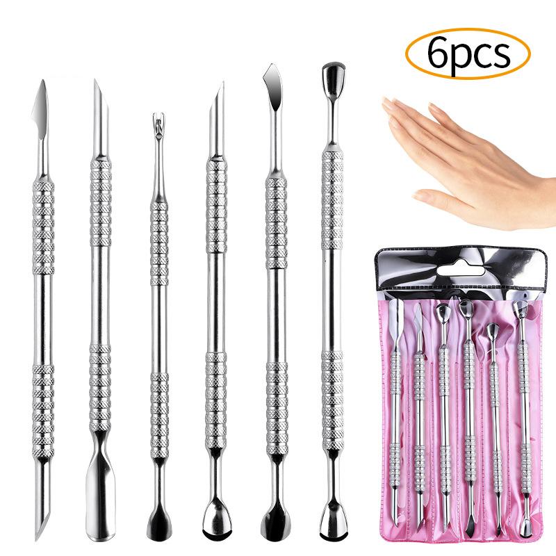 Professional Stainless Steel Nail Cuticle Pusher Heavy Duty Gel Remover Scraper Manicure Equipment