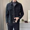 Мужская модная куртка из замшевой кожи, Весна/Осень 2025, Универсальный стиль с отложным воротником для дерзкого и стильного образа.