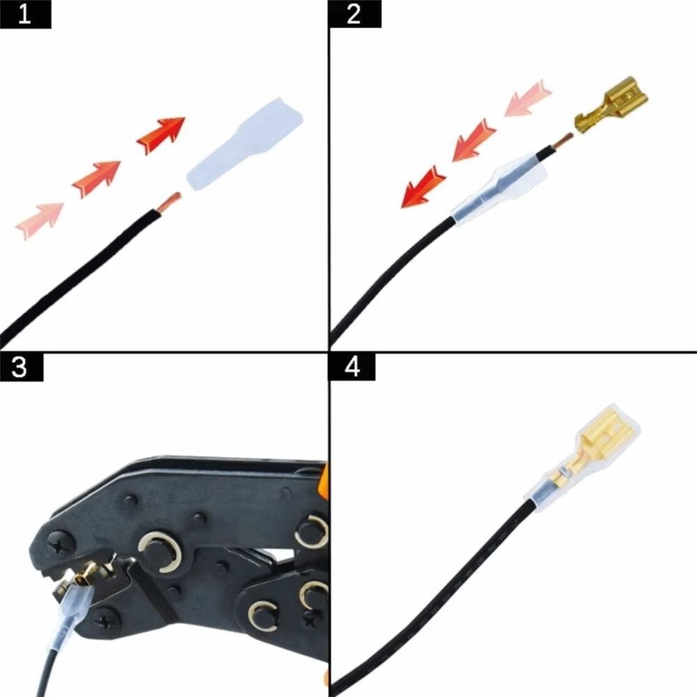1000/1050 шт. Электрические соединители для проводов Электрические обжимные клеммы Изолирующая гильза Соединитель для обмотки проводов Лопаточные обжимные клеммы