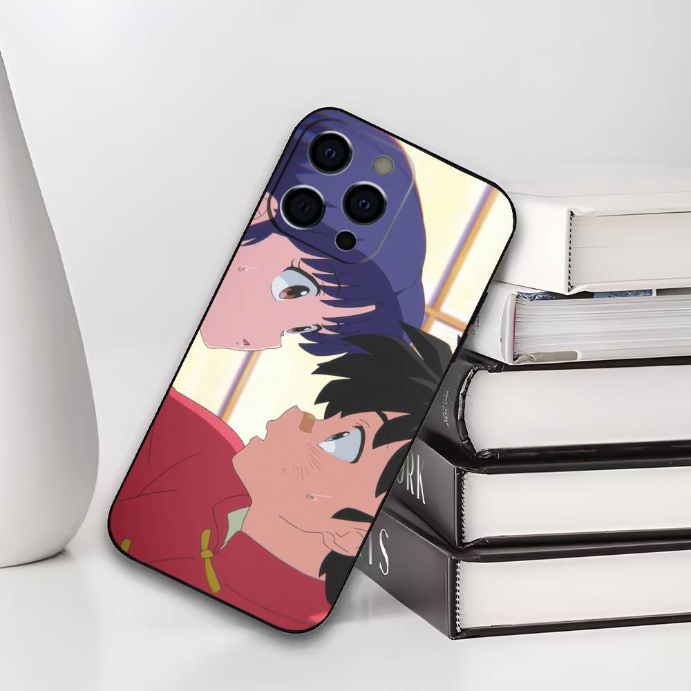 R-Ranma1 2 Чехол для телефона для iPhone 17,16,15,14,13,12,11 Plus,Pro Max,XS,Мягкий черный чехол