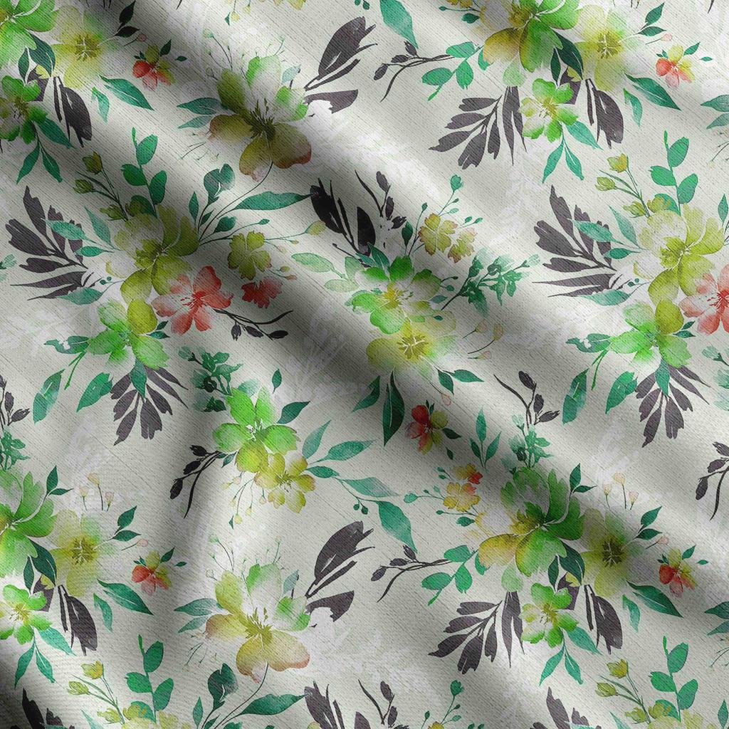 Soimoi Watercolor Floral Print,  Cotton Cambric, Quilting Fabric Sold by The Yard 42 Inch Wide, Medium Weight Cotton Fabric,