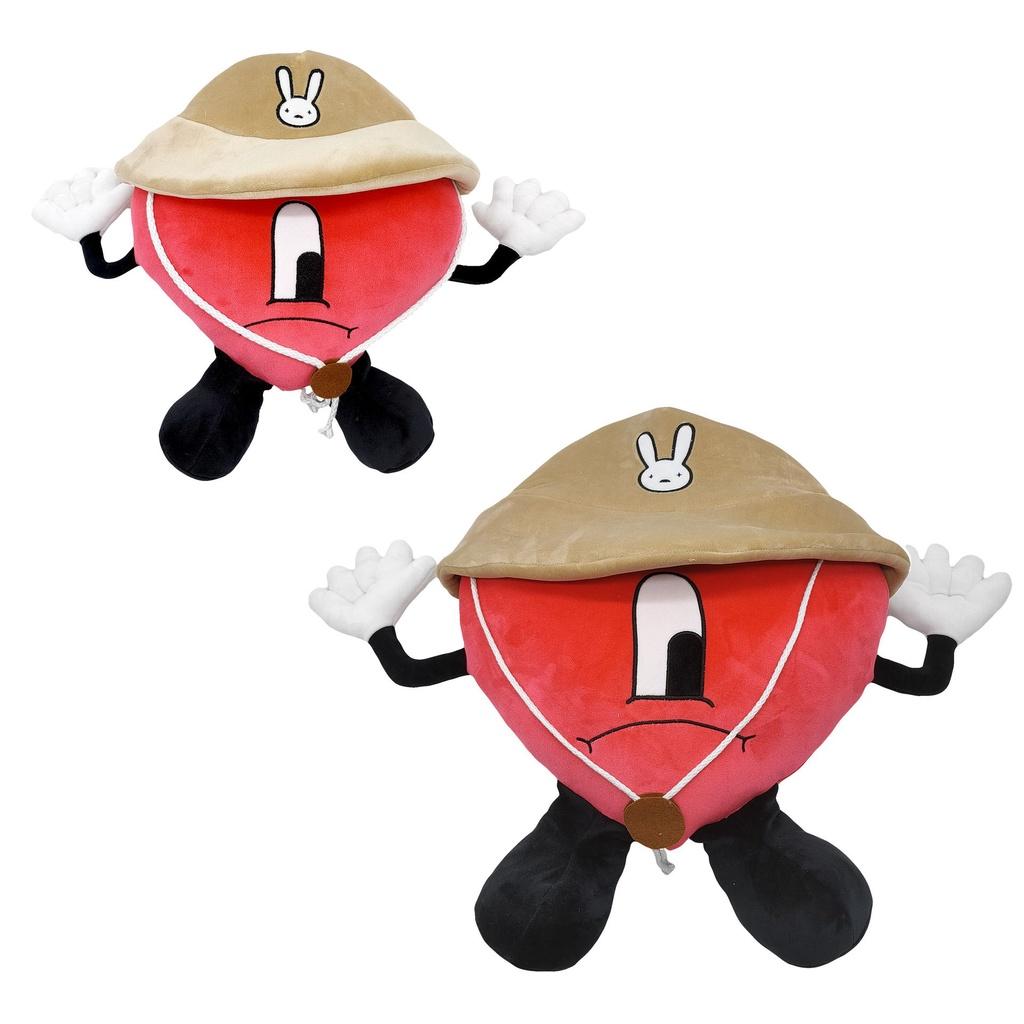 Плюшевая игрушка Bad Bunny Un Verano Sin Ti Мягкая и прочная подушка в форме сердца для детей и взрослых