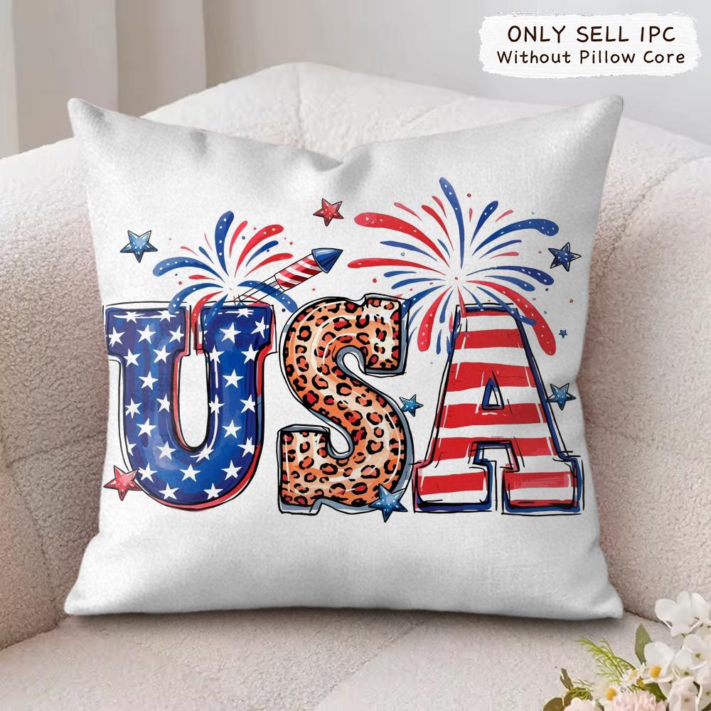 happy th Anniversary Cushion Cover Soft Plush Fabric DoubleSided Printed Cushion Covers for All Seasons Modern Home Decor