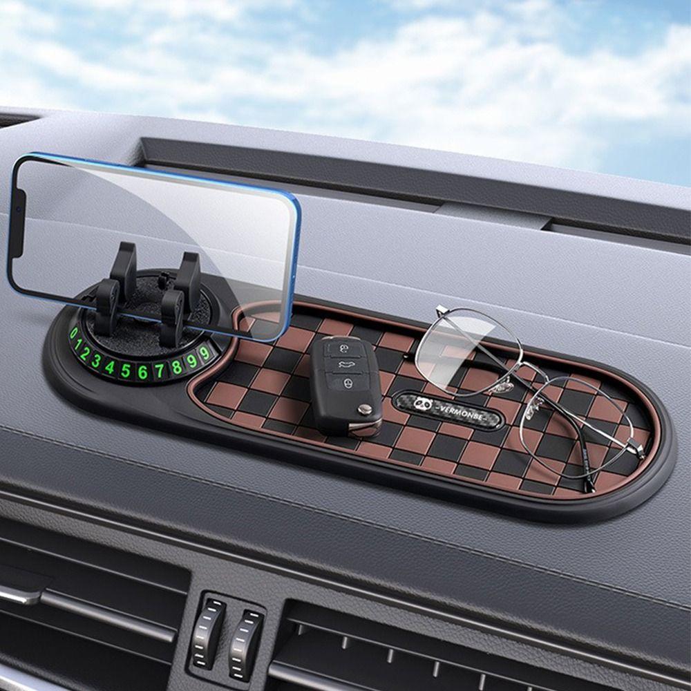 with Parking Number Plate Parking Number Plate Rotatable Anti slip Phone Pad  Car Center Console