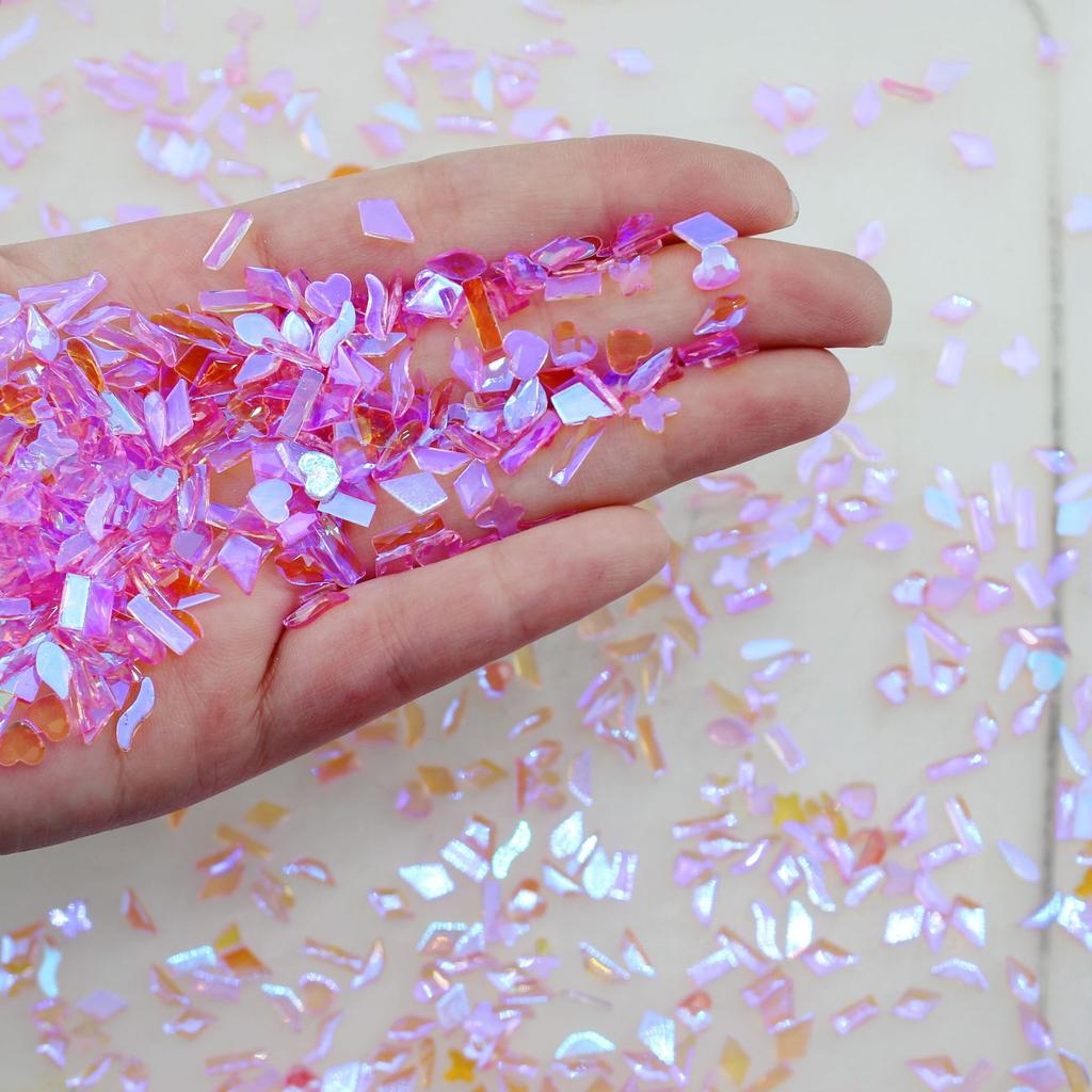 Yiwu Nail Art Diamond Mixed Mini Small Nail Art Flat Bottom Special-Shaped Diamond Mixed K9 Champagne Nail Art Jewelry