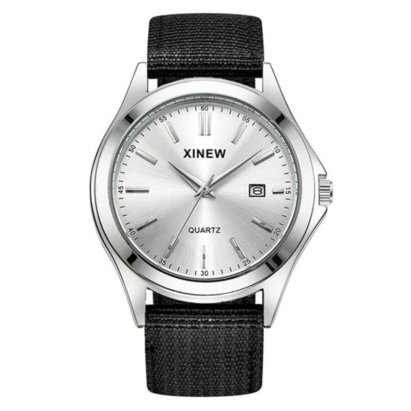 Reloj Hombre XINEW Brand Boys Watches Men Students Fashion Nylon Band Gifts Date Quartz Watch Relogio Masculino Montre Homme