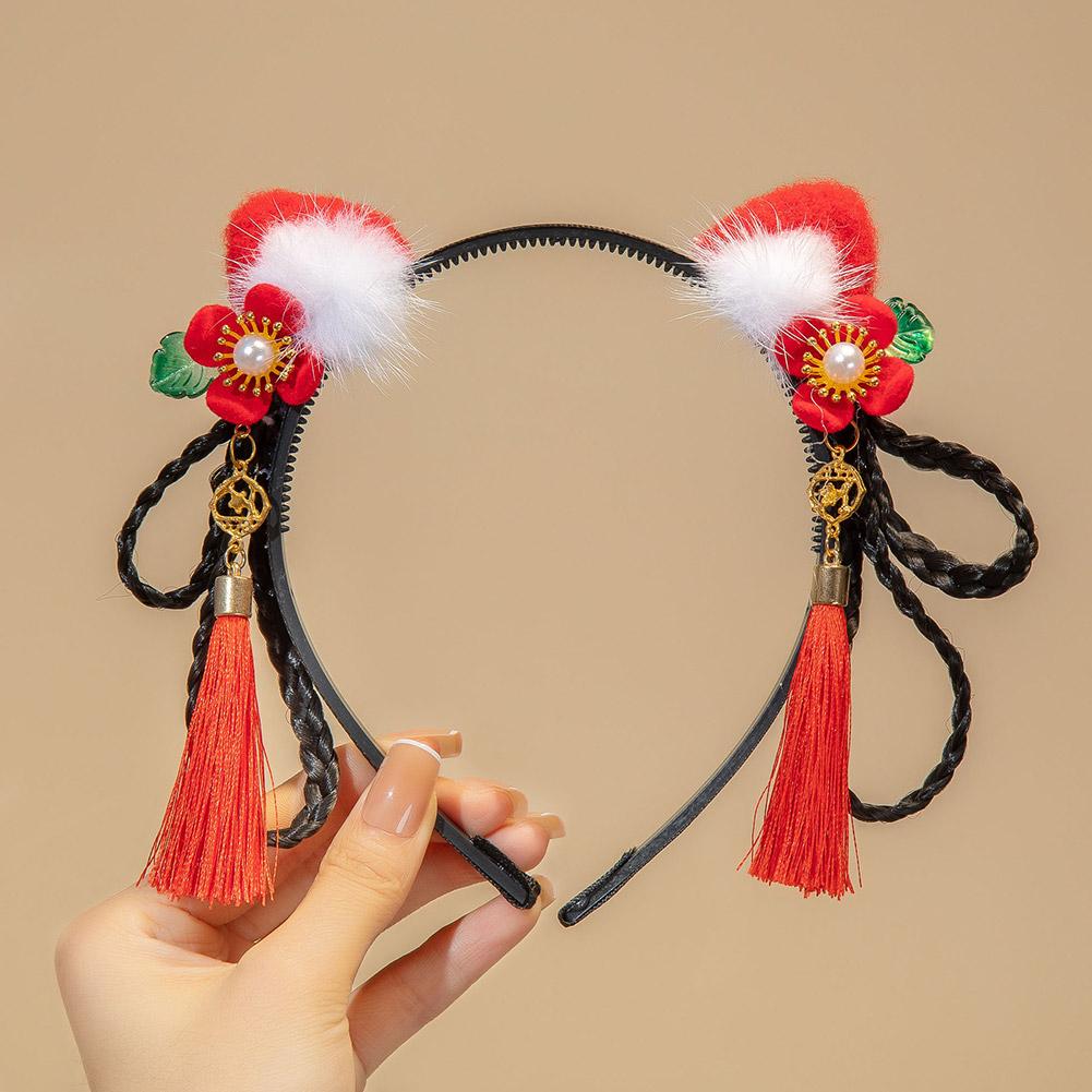 Цветочный детский парик с кисточками для волос в стиле Тан, прическа с косичками, китайские палочки, волосы, год Древний W8Y9