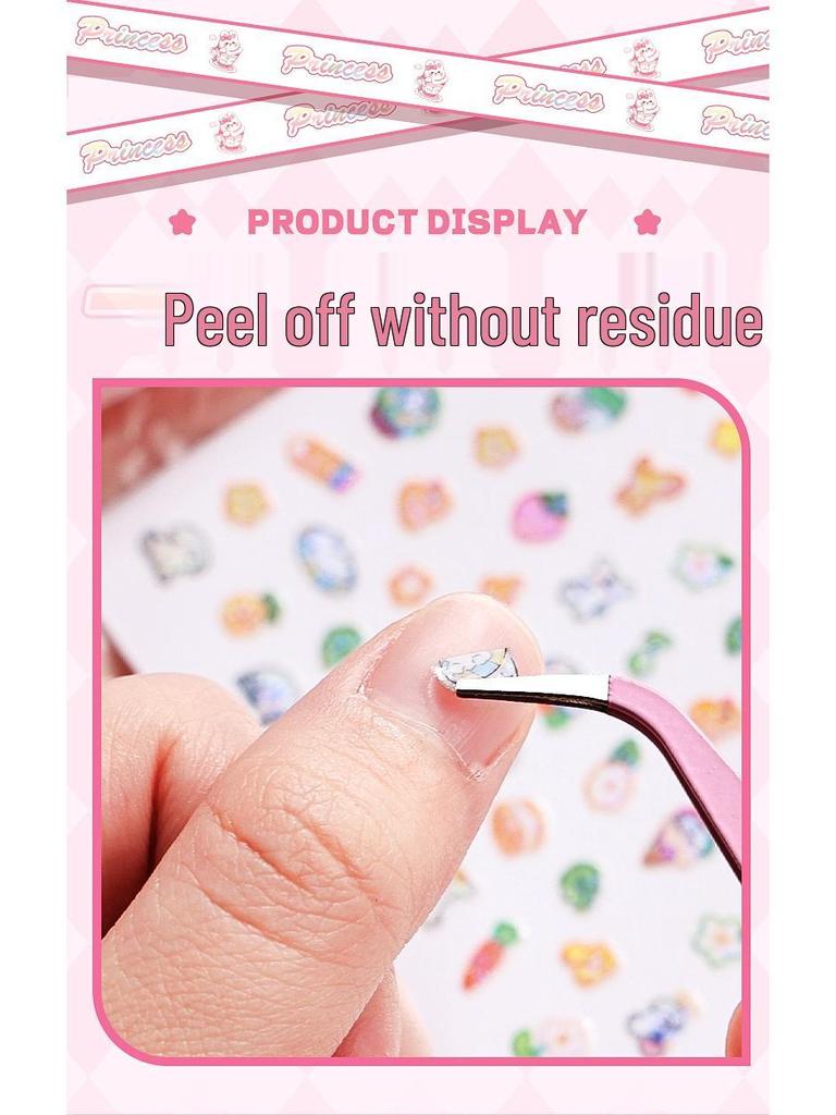 Iridescent Nail Stickers Gift Set: Cute Manicure Toy for Kids