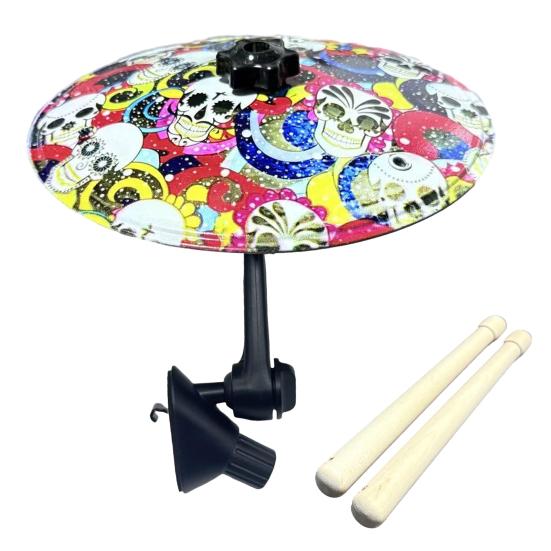 1/2 шт. Мини Автомобильная Тарелка Вентиляционное Отверстие Автомобильная Приборная Панель Символ Барабан Тарелка Крэш с Барабанными Палочками Музыкальный Инструмент Подарок для Любителей Музыки Барабанщиков