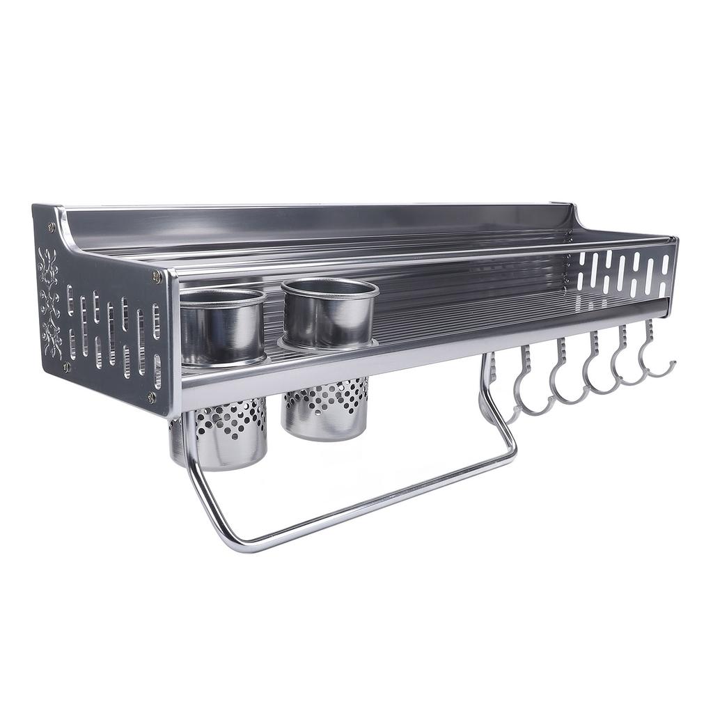 Настенная стойка для кухонных принадлежностей с держателем для палочек для еды, вешалка для тряпок из нержавеющей стали, экономящая место на стене