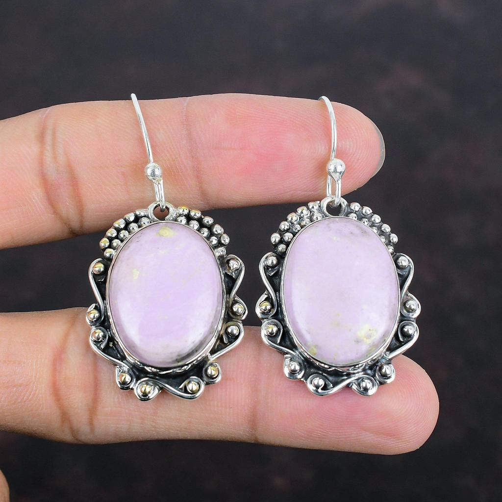 Серьги из фосфосидерита, серьги из драгоценных камней ручной работы, серьги из стерлингового серебра 925 пробы, ювелирные изделия из фосфосидеритов, подарки для женщин, лечебные ювелирные изделия из камней