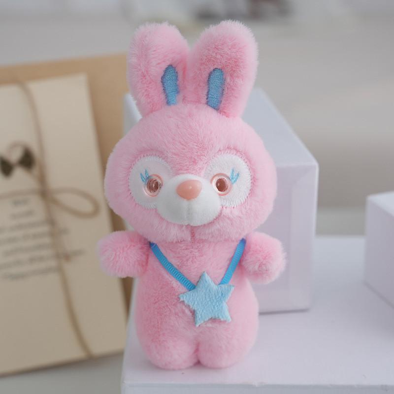 Очаровательный брелок-заяц из плюша с мягким мехом и наполнителем из полипропиленового хлопка для украшения сумки