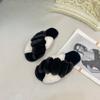 Fashion Women Fuzzy Slippers Cross Band Soft Plush Cozy House Shoes Furry Open Toe Indoor Outdoor Warm Anti Skid Leisure Ladies Slippers