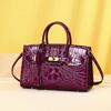 High-end Women's Bag, Single-shoulder Bag, Fashionable Crocodile Bone Pattern Handbag, Large-capacity Fashionable Crossbody Platinum Bag
