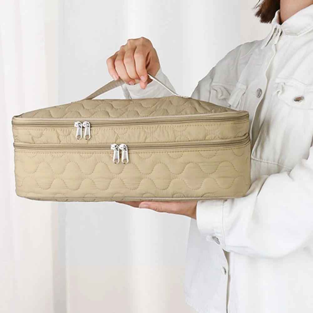 Большая вместительная портативная сумка для фена для волос, 2 слоя, органайзер для инструментов для волос, подарок