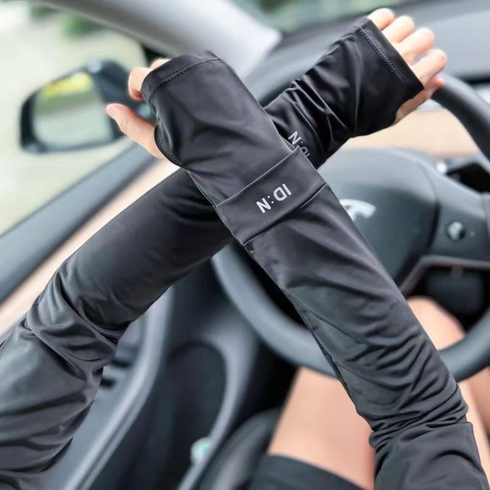 Sun Protection Ice Silk Sleeves Anti-UV Cycling Gloves Breathable Sunscreen Sleeve  Summer