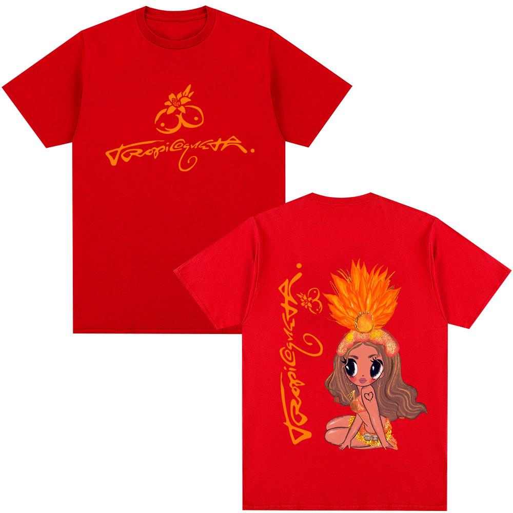Karol G Tropicoqueta 2025 Album Tshirt Unisex Women Clothing Fashion High Quality Tshirts Cute Kawaii Casual Cotton Tee Shirts