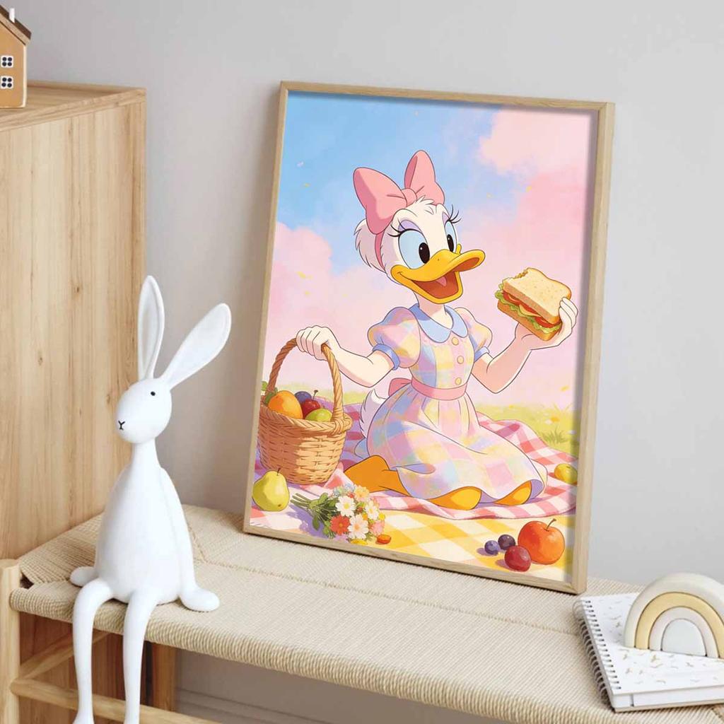 disney daisy duck picnic sandwich diamond painting full diamond art kit handmade diy home decoration gift
