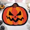 Thickened Cashmere-like Rug Halloween Bath Mat, Non-Slip Fluffy Ghost Rug, Gothic Pumpkin Absorbent Washable Dirt-resistant Floor Mat Bathroom