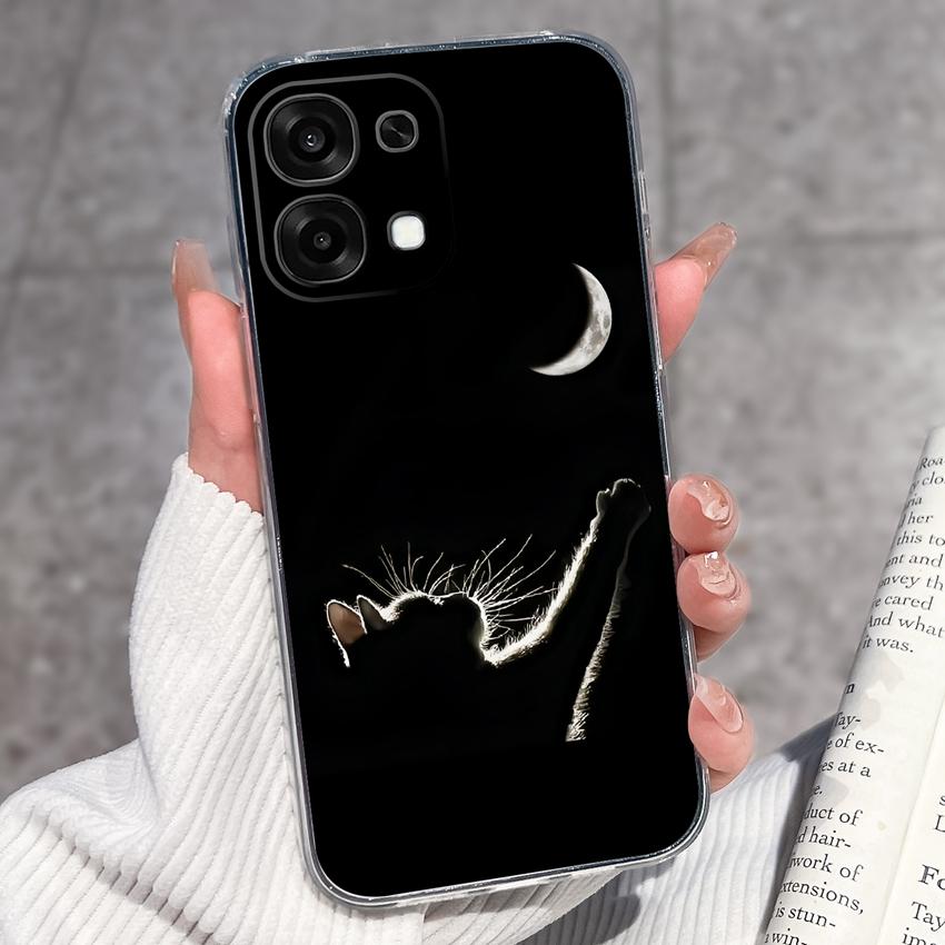 Для Oppo A6 Pro A6x A5x K13 Realme 15X C85 V70 V70s CT 7 7T 8 Чехлы для телефонов Красивые узоры Сакура Бабочки Корпус Мягкий силикон ТПУ Прозрачный корпус