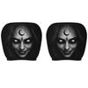 2Pcs Scary Face Printing Car Headrest Cover Car Headrest Protector  Auto Interior Accessories