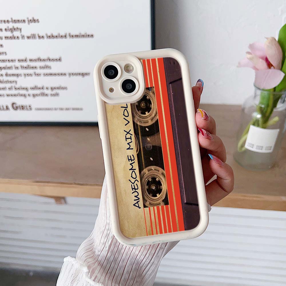 Sky Eye Ladder Phone Case for iPhone 15 14 13 12 Samsung A15 A25 A24 S23 FE Huawei Honor 90 Angel Eye Soft Cover A19 Original Retro Cassette Tape Art