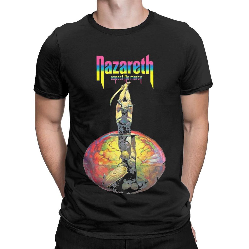 Мужские футболки Nazareth Band Новинка Хлопковые футболки Футболки с коротким рукавом Топы с круглым вырезом Новое поступление