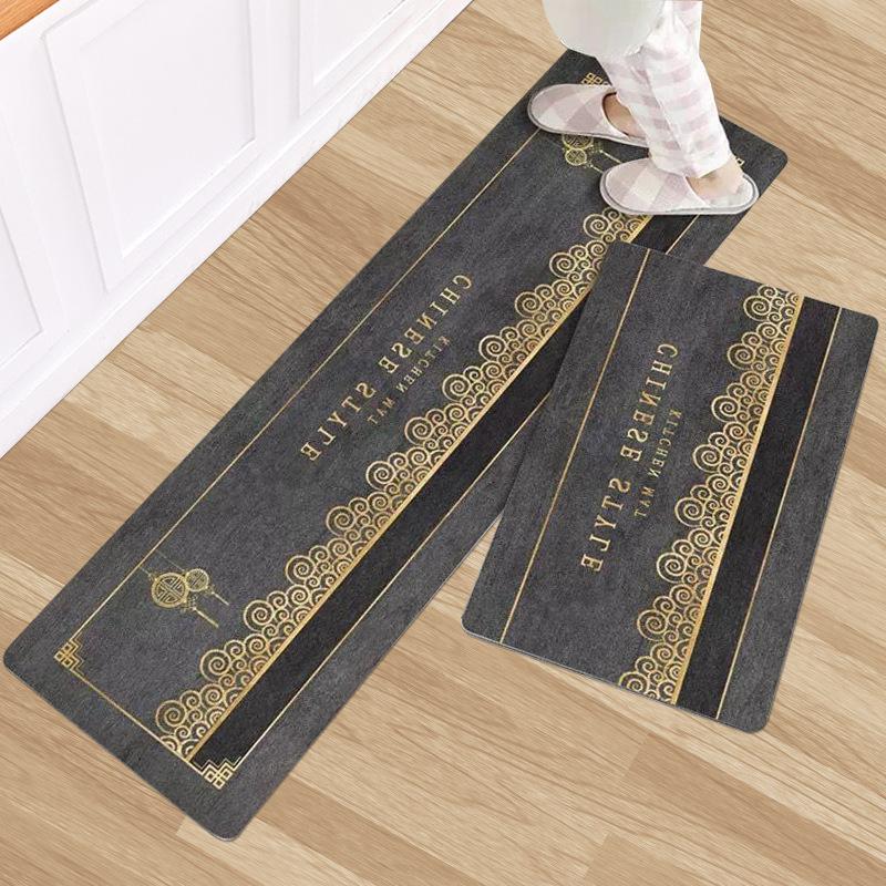 Fashion Simple Nordic Soft Kitchen Rug Anti-Fatigue Kitchen Rug Waterproof Non-Slip Rugs Set Runner Rug Bedside Rug Absorbent Carpet For Kitchen