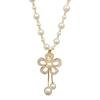 1Pcs Long Pearl Chain Elegant Temperament Sweater Chain Pearl Necklace  Women's Jewelry Accessories