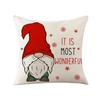 Christmas Elf Pattern Throw Pillow Cover With Short Plush Print For Living Room Sofa Decoration Cushion Cover Pillow Covers