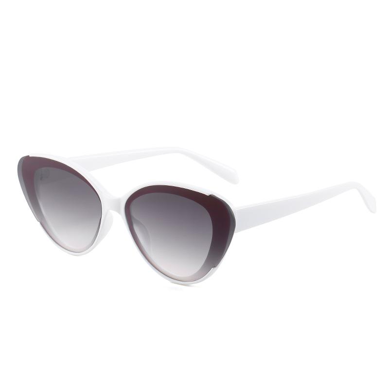 Winter new cat eye sunglasses, European and American fashion Internet celebrity striped street shot INS personalized sunglasses women