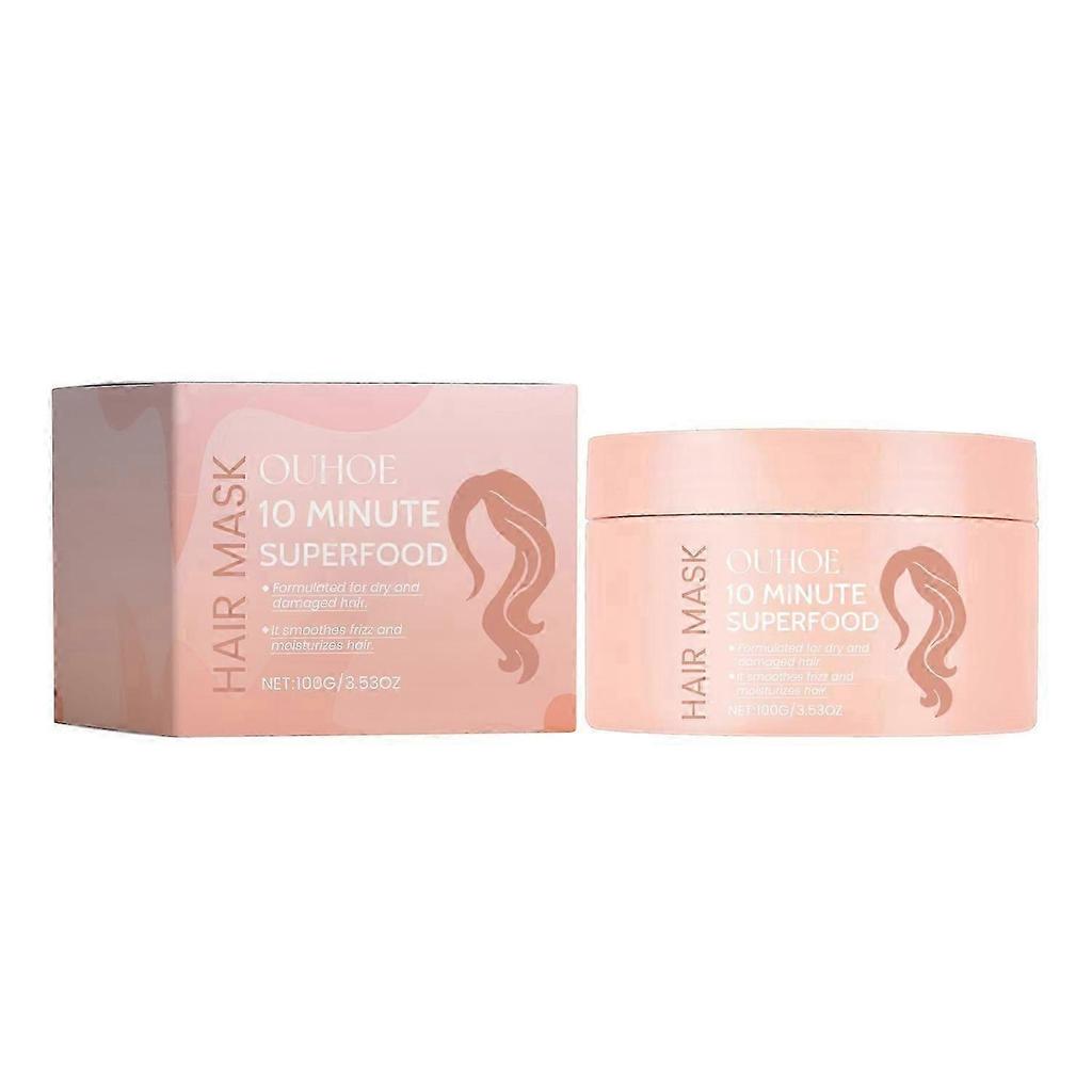 OUHOE 10 Minute Superfood Hair Mask, Nourishing And Hydrating Repair Dry And Irritated Hair Smooth G less