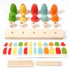Color Sorting Toys Montessoris Wooden Early Learning Toys Fine Motor Skills Puppet Hat Face Match Creative Stacking Toys For Kid