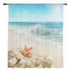 Пляж Морская звезда Ракушки Прозрачные шторы для украшения гостиной Оконные шторы для кухни Тюль Вуаль Органза Шторы