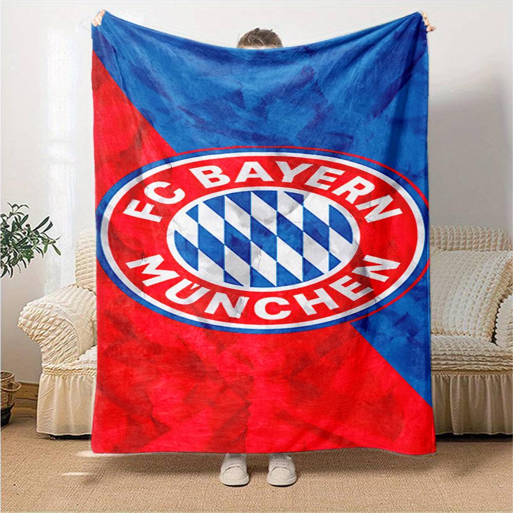 Fc Bayern Munich Logo Blanket Durable Comfort Perfect for Bed Livingroom Couch Four Seasons Universal Modern Best Holiday Gift for Friends Family