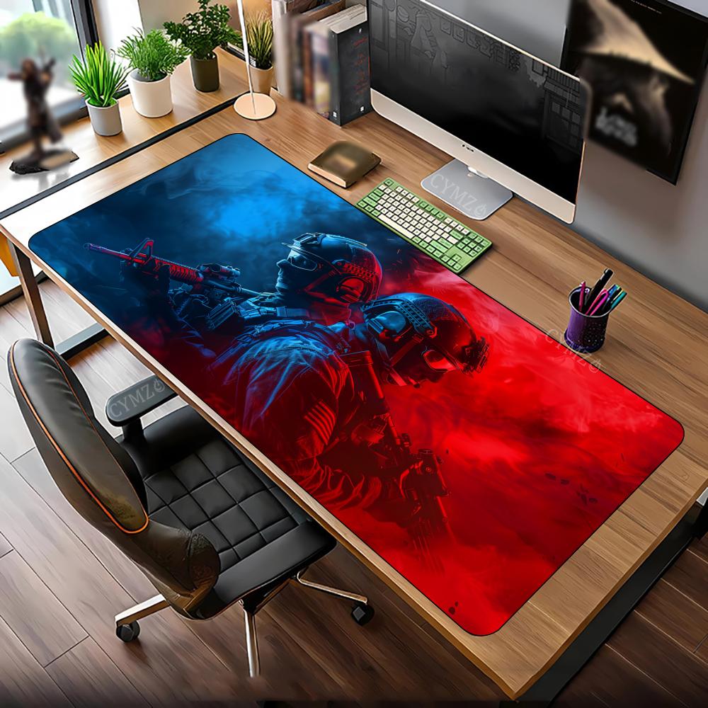Cool Tactical Soldiers Large Gaming Mouse Pad Desk Mat Gaming Mats Antislip Durable Offices Accessories Keyboard Mouse Mat Pad