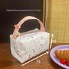 Косметичка Hello Kitty с ручкой Мягкая дорожная сумка для хранения косметики Портативный органайзер с принтом котенка Пенал Косметичка-клатч