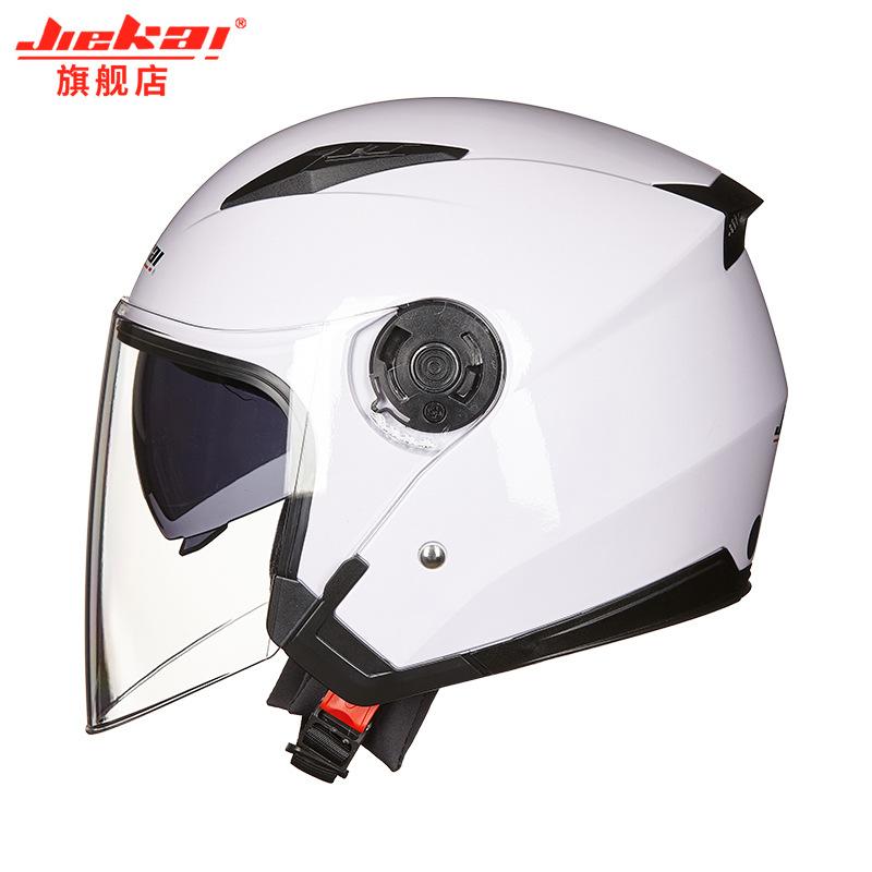 JIEKAI Jie Kai electric non-motorcycle helmet, unisex, all-season, anti-fog, dual-visor, half helmet, summer sun protection