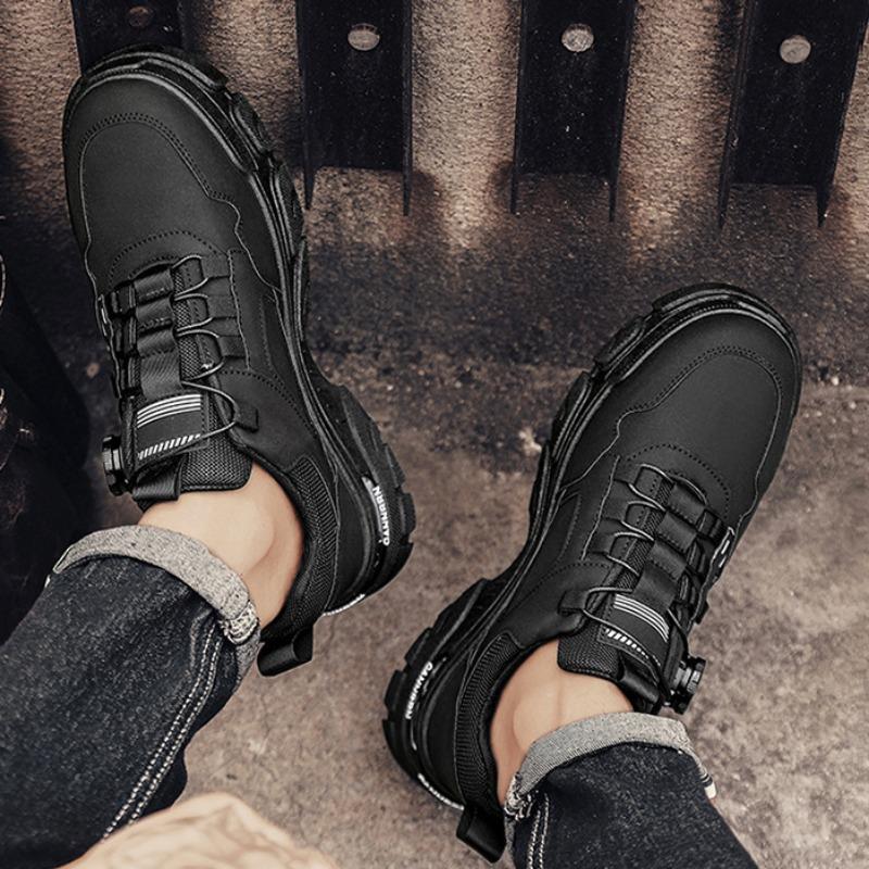 Autumn Winter New Men Shoes Trendy Brand Breathable Platform Leather Casual Sneakers Ankle Boots Work Safty Shoes Man Board Shoe