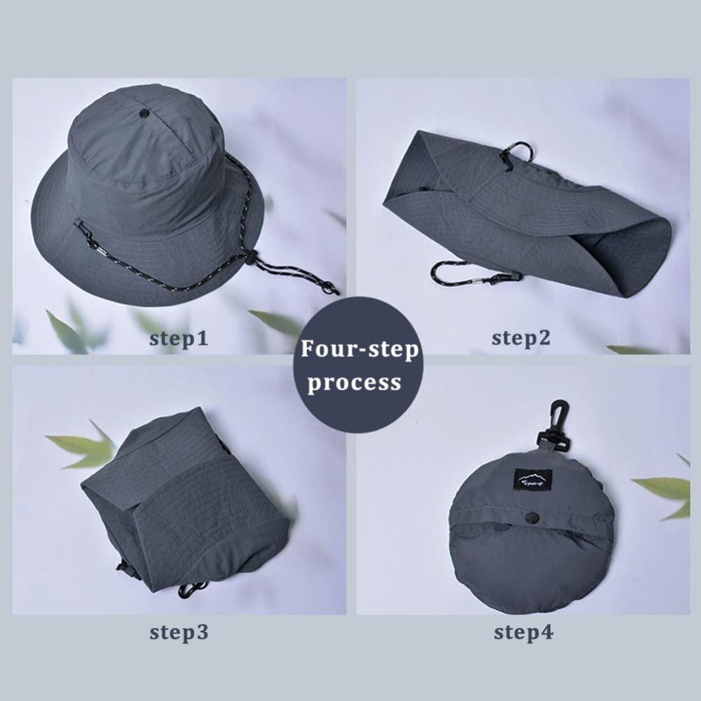 Portable Foldable Bucket Hat Waterproof Fisherman Cap Rain Hat Fishing Hat Hiking