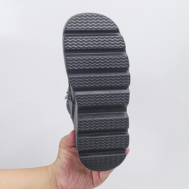 Fashion New Fashion Black Platform Boots Women 2024 Autumn Winter Gothic Ankle Boots Woman Thick Bottom PU Leather Motorcycle Booties