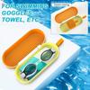 1Pcs Dual-Sided Zipper Swimming Goggles Storage Box Silicone Portable Sun Glasses Protection Box Large Capacity Breathable