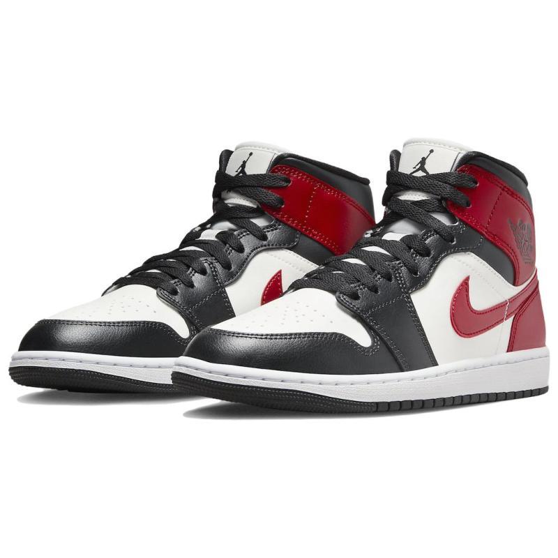 Jordan 1 Mid Gym Red Off Noir Женские Jordan BQ6472-160