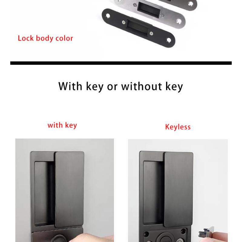 Новый стиль безручечный плоский замок современная спальня магнитная утопленная дверная ручка бесшумный Push And Pull невидимый раздвижной дверной замок